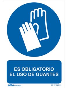 ATM-ASRD040-Señal obligatorio el uso de guantes PVC Glasspack