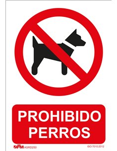 ATM-ASRD250-Señal prohibido perros PVC Glasspack