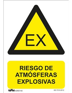 ATM-ASRD140-Señal peligro atmósferas explosivas PVC Glasspack