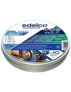 Edelco-EDACS60T115P-Lata Power-Pack con 10 discos de corte metal ACS 60 T MULTI (115 mm) 2