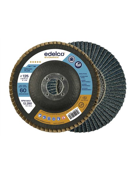 Edelco-EDZIRCPLUS12540T27-Disco milhojas de zirconio Zircon Plus (125/40 base plana)