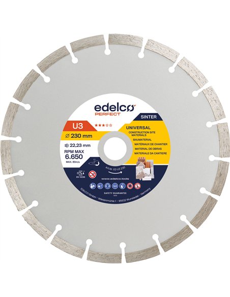 Edelco-EDU3125-Disco de diamante universal de obra U3 (125x22 mm)