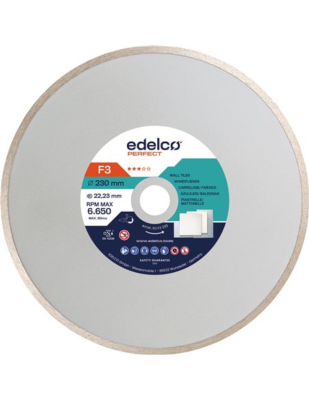 Edelco-EDF318025-Disco de diamante para azulejos F3 (180x25 mm)