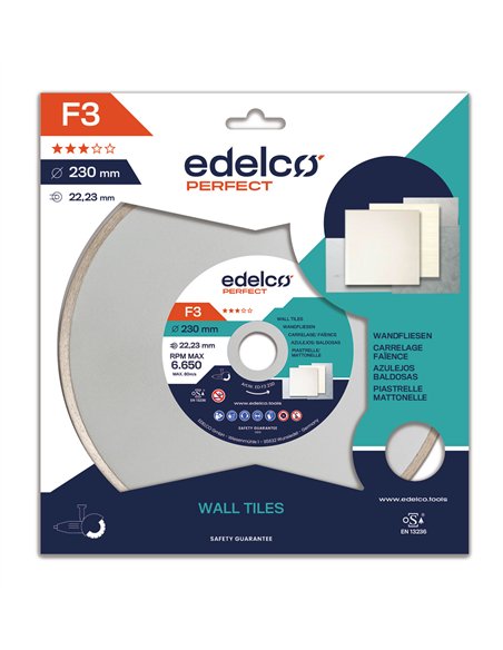 Edelco-EDF318025-Disco de diamante para azulejos F3 (180x25 mm)