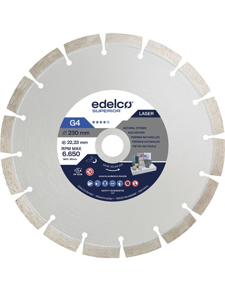 Edelco-EDG4115-Disco de diamante para granito G4 (115x22 mm)