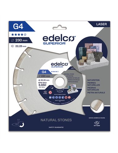 Edelco-EDG4115-Disco de diamante para granito G4 (115x22 mm)