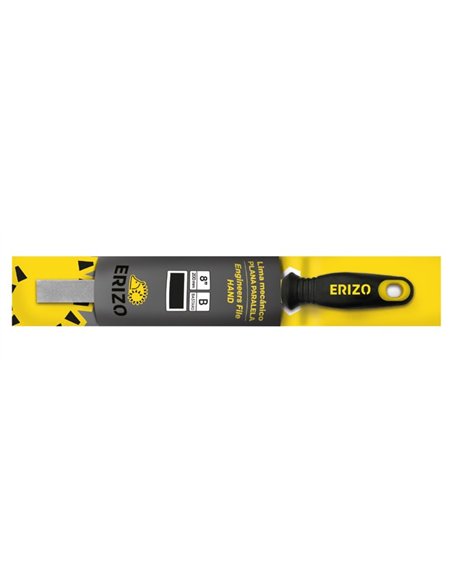 Erizo-LDBPPAE8-Lima de mecánico plana paralela entrefina de 8" con mango bimaterial y colgador