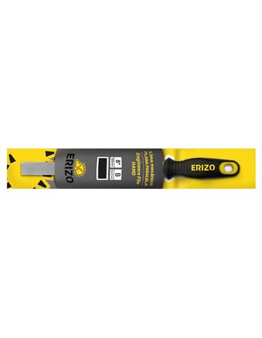 Erizo-LDBPPAF8-Lima de mecánico plana paralela fina de 8" con mango bimaterial y colgador