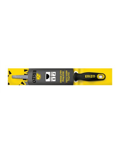 Erizo-EDBMCF6-Escofina media caña fina de 6" con mango bimaterial y colgador