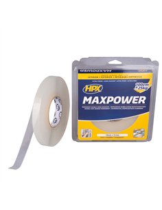 HPX-HT1905-Cinta doble cara Max Power transparente (19mm x 5m)