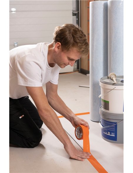 HPX-PE5033-Cinta de protección de PE para yeso Naranja (50mm x 33m)