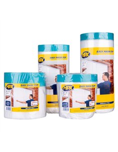 HPX-PC2117-Film transparente con cinta de tela Easy Mask Outdoor (2100mm x 17m)