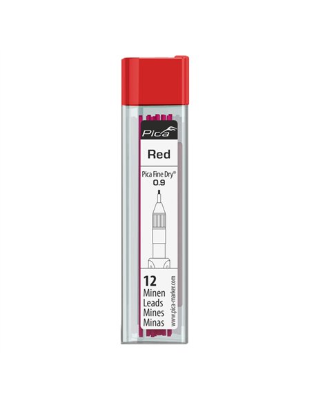Pica-7031-Estuche 12 minas rojas para Fine Dry