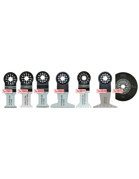 MPS-3900-SET 7-Hojas de sierra oscilantes para madera y metal 3900 (juego de 7 uds)