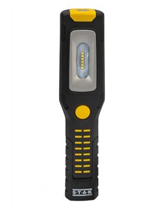 STAK-ST472-Luz de trabajo + linterna LED recargable con ganchos e imán, base regulable, ALAMO