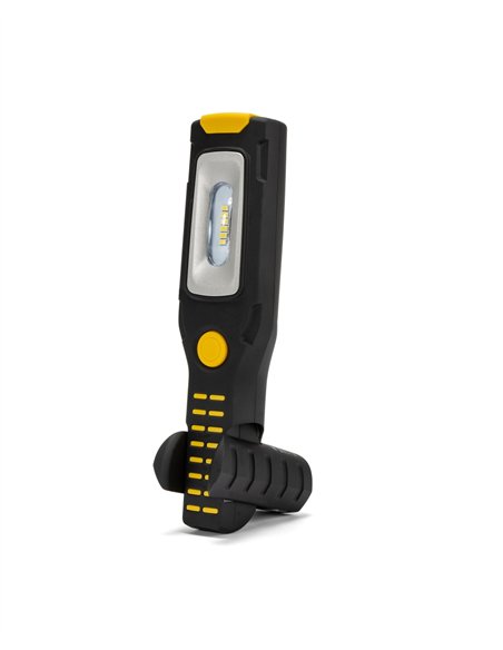STAK-ST472-Luz de trabajo + linterna LED recargable con ganchos e imán, base regulable, ALAMO