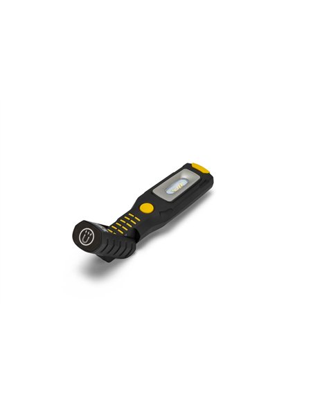 STAK-ST472-Luz de trabajo + linterna LED recargable con ganchos e imán, base regulable, ALAMO