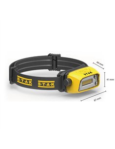 STAK-ST207-Linterna frontal LED profesional recargable de 300 lúmenes. Sin contacto 2