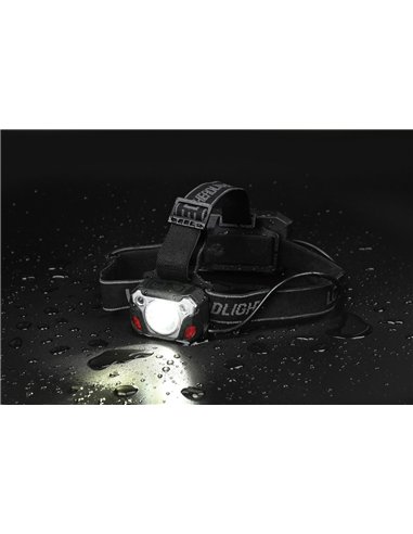 STAK-ST219-Linterna frontal recargable de 10W, 1200 lúmenes, con reflector CAESAR