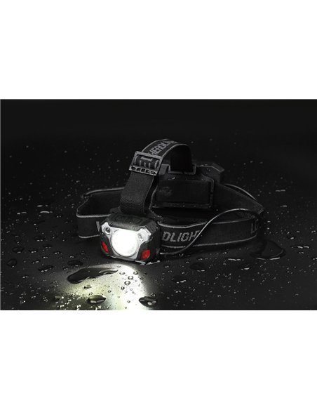 STAK-ST219-Linterna frontal recargable de 10W, 1200 lúmenes, con reflector CAESAR