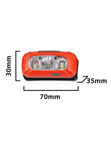 Velamp-IH529-Linterna frontal de 230 lm con interruptor sin contacto recargable VULCAN