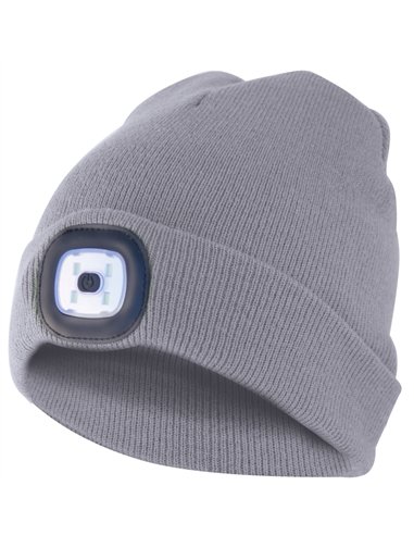Velamp-CAP01-Gorro con luz LIGHTHOUSE gris