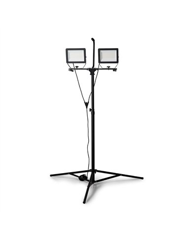 STAK-ST755NG-2 Focos LED sobre Trípode, 2 x 100W, 17.000 Lumen Cable 3m, IP65 MINOS