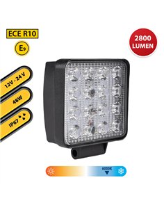 STAK-ST352-Luz de trabajo cuadrada de 12/24 V, 48 W y 2800 lúmenes, IP67 2
