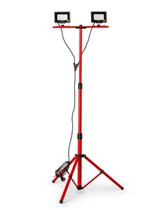 Velamp-IS747NG-Foco de trabajo LED 2 x 20W SMD + trípode CABEZAL DOBLE