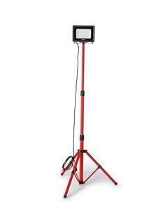 Velamp-IS746NG-Foco de trabajo LED SMD IP65 50W negro 4000K con trípode y cable de 3m WAINGRO + TRÍPODE