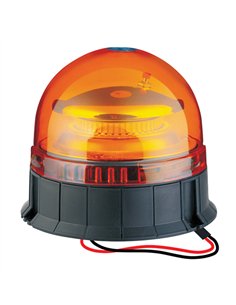 STAK-ST380-Baliza giratoria de 12/24 V con base plana y 2 cables 20W color naranja