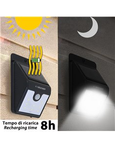 Velamp-SL212-Aplique solar de pared de 200 lúmenes con detector de movimiento DORY 2