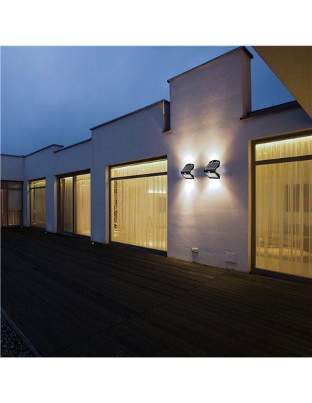 Velamp-SL237-Aplique LED de 4 W (500 lm) con carga solar y sensor de movimiento COLOMBA