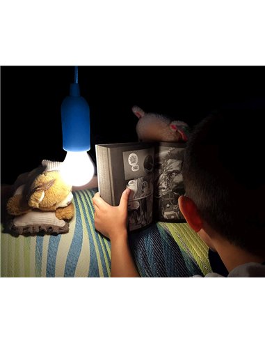 Velamp-IL84-B-Bombilla LED con interruptor de cadena RETRO (azul)