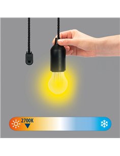 Velamp-IL84-F-Lámpara de filamento LED 2700K con interruptor de cable FILAMENTORETRO 2