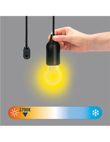 Velamp-IL84-F-Lámpara de filamento LED 2700K con interruptor de cable FILAMENTORETRO