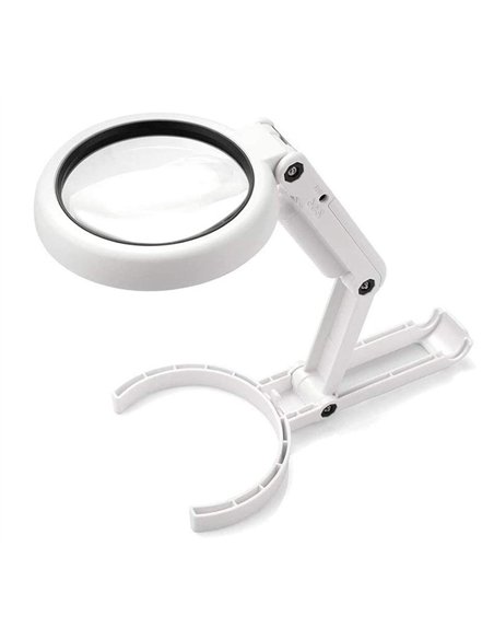 Velamp-LE037-Lámpara de mano o de mesa de 8 LED con lente 5X / 11X