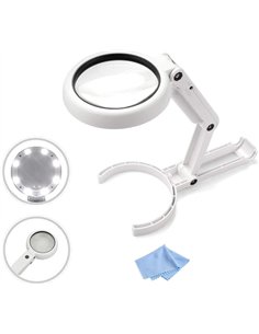 Velamp-LE037-Lámpara de mano o de mesa de 8 LED con lente 5X / 11X 2