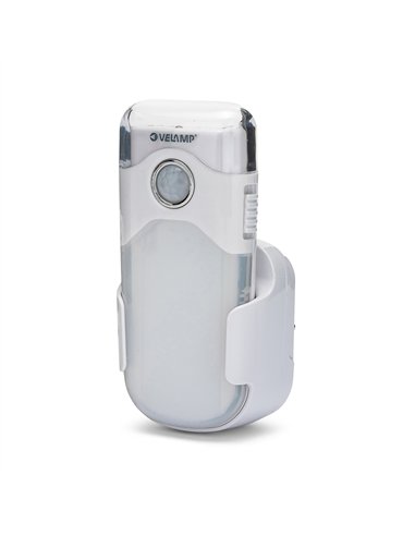 Velamp-R720H-Punto de luz con detección de presencia + luz de emergencia + linterna LED con enchufe europeo horizontal NIGHT GUA