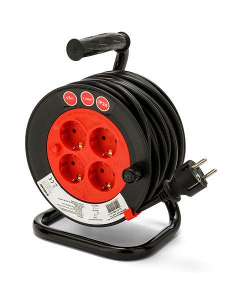 Velamp-REEL-DE-25-Enrollacables brico 4 tomas REEL (25 m)