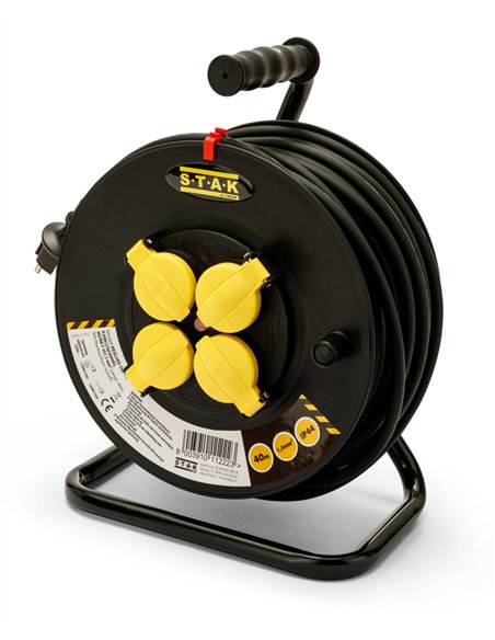 STAK-REELHD-DE-25-Enrollacables profesional 4 tomas REELHD (25 m)