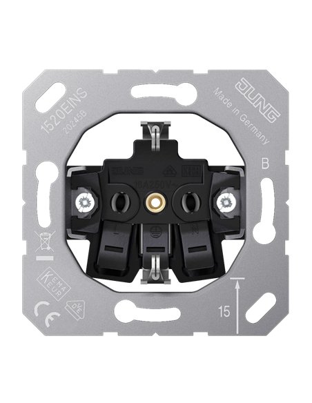 Schuko socket base automatic connection JUNG 1520EINS