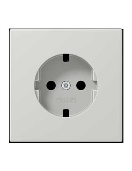 Cache de fiche Schuko 2P + TT GRIS CLAIR JUNG LS 1520 KI PL LG