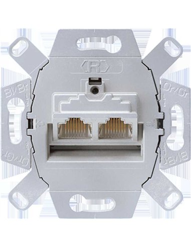RJ45 socket double category 6 Class A JUNG UAE 8-8 UPOK6