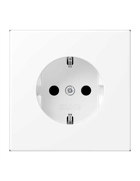 German socket outlet 16A 250V matt white JUNG LS1521KIWWM