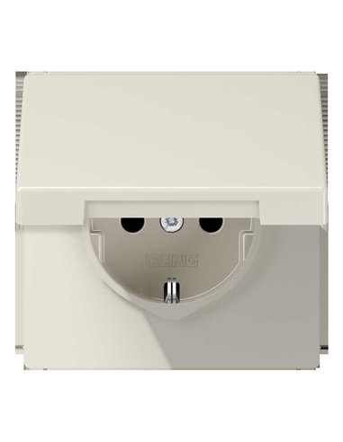 Tappo base Schuko 2P + TT con coperchio IVORY JUNG LS 1520 BFKIKL