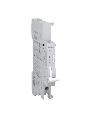 Multi9 M9A 0.1-6A switch with bottom connection and auxiliary protection.