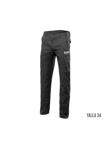 Pantalon largo negro talla-34 serigrafiado
