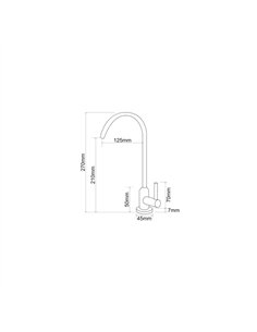 Grifo osmosis 1 agua, plateado cepillado 2