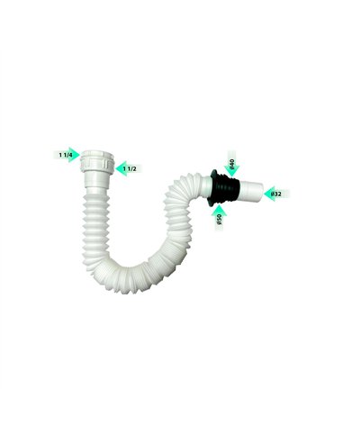 Sifón flexible multi